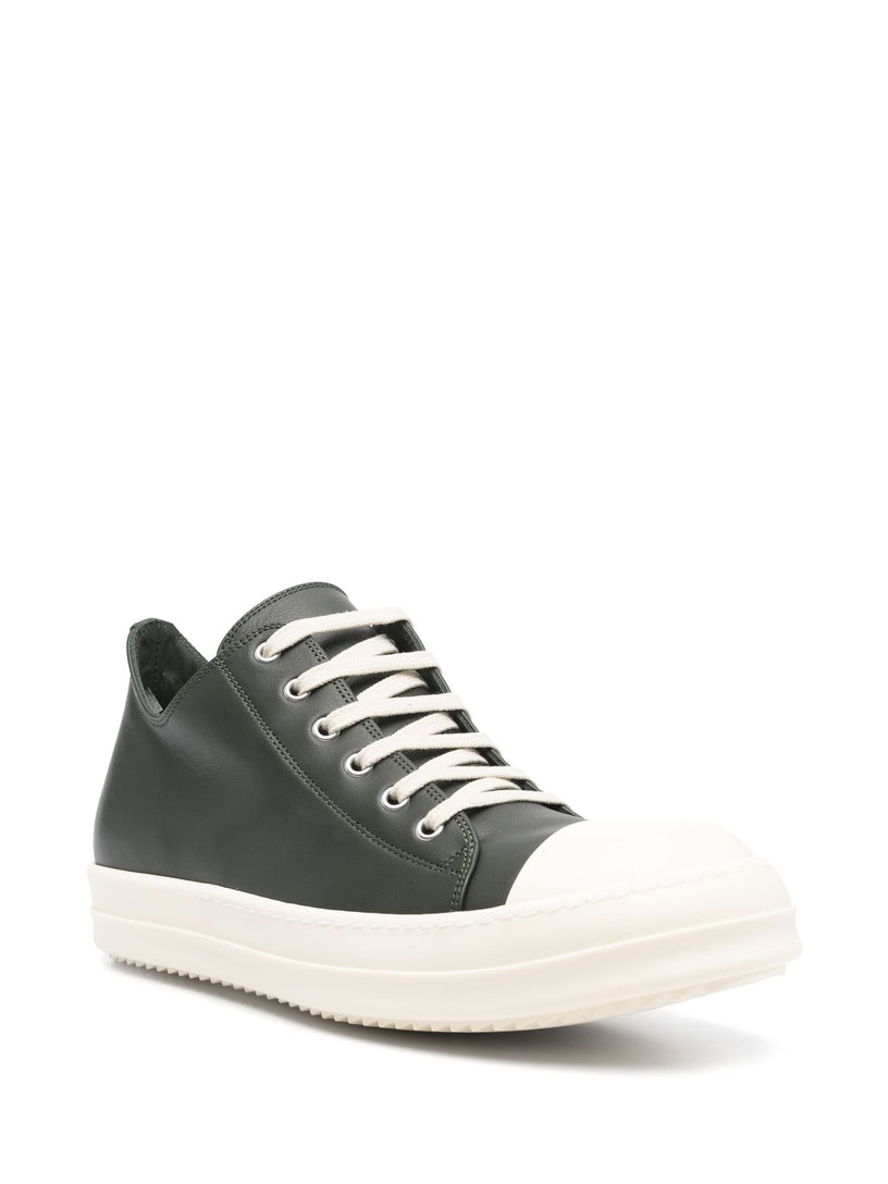 Rick Owens Men Low Sneaks In Grain Calf Leather - 2