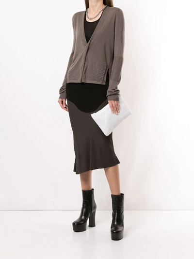 Rick Owens diagonal seam midi skirt outlook