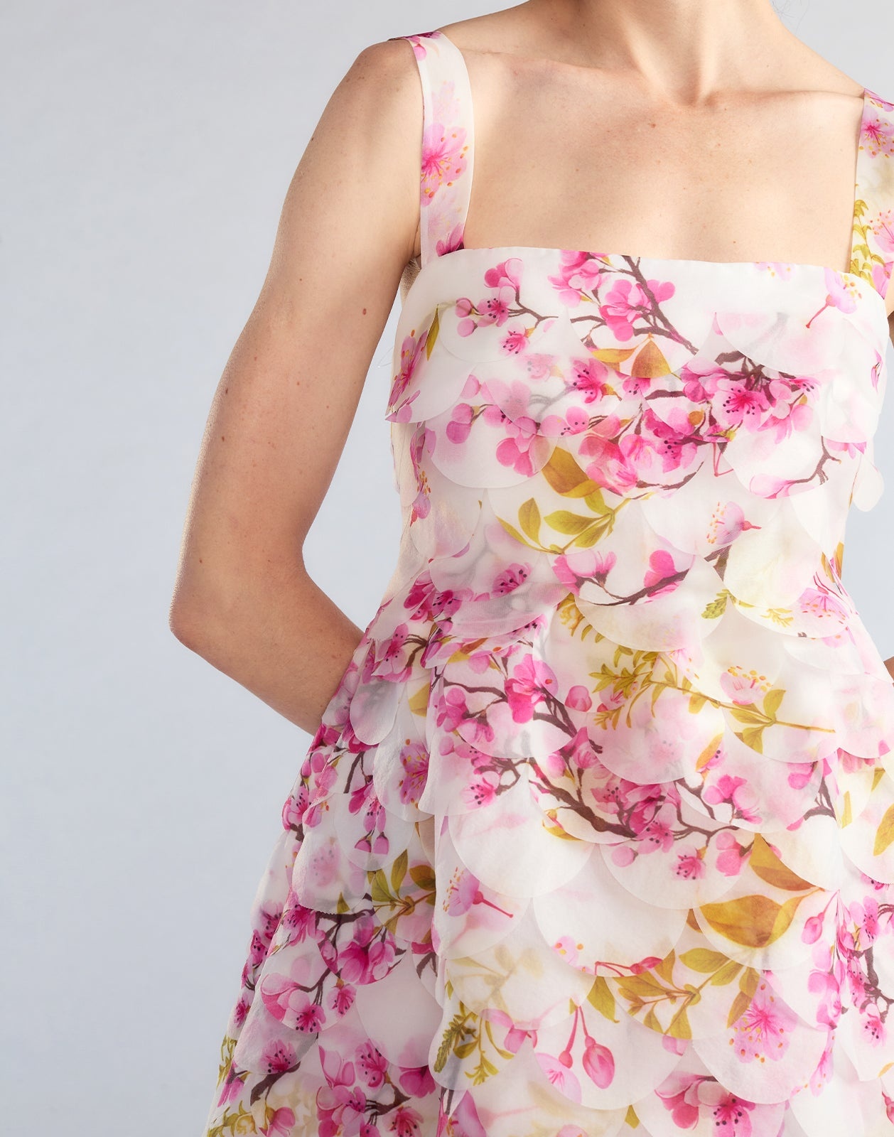 Scalloped Petal Midi Dress - 8