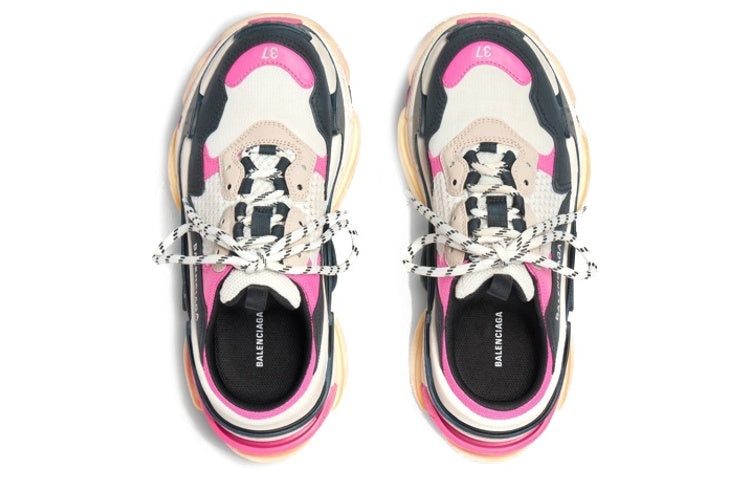 (WMNS) Balenciaga Triple S Mules 'White Pink and Black Double Foam and Mesh' 755686W3SM15671 - 4