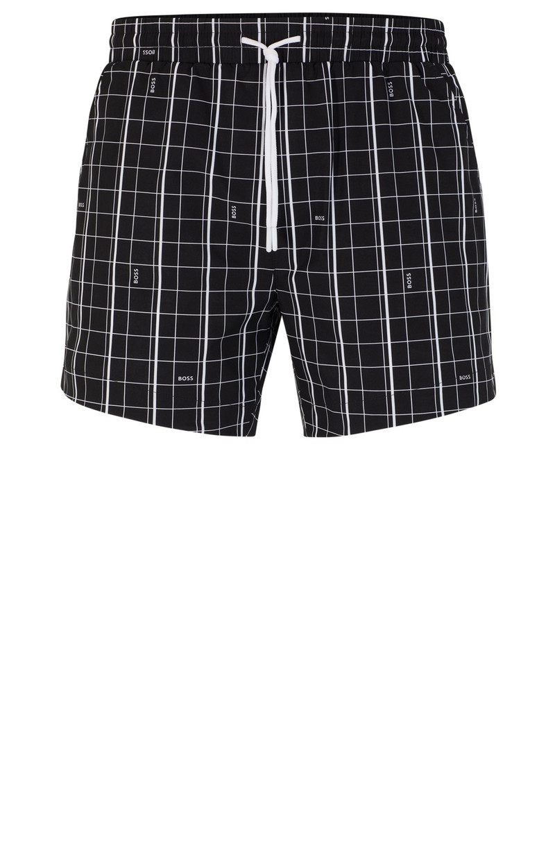 QUICK-DRY SWIM SHORTS IN PRINTED FABRIC 1