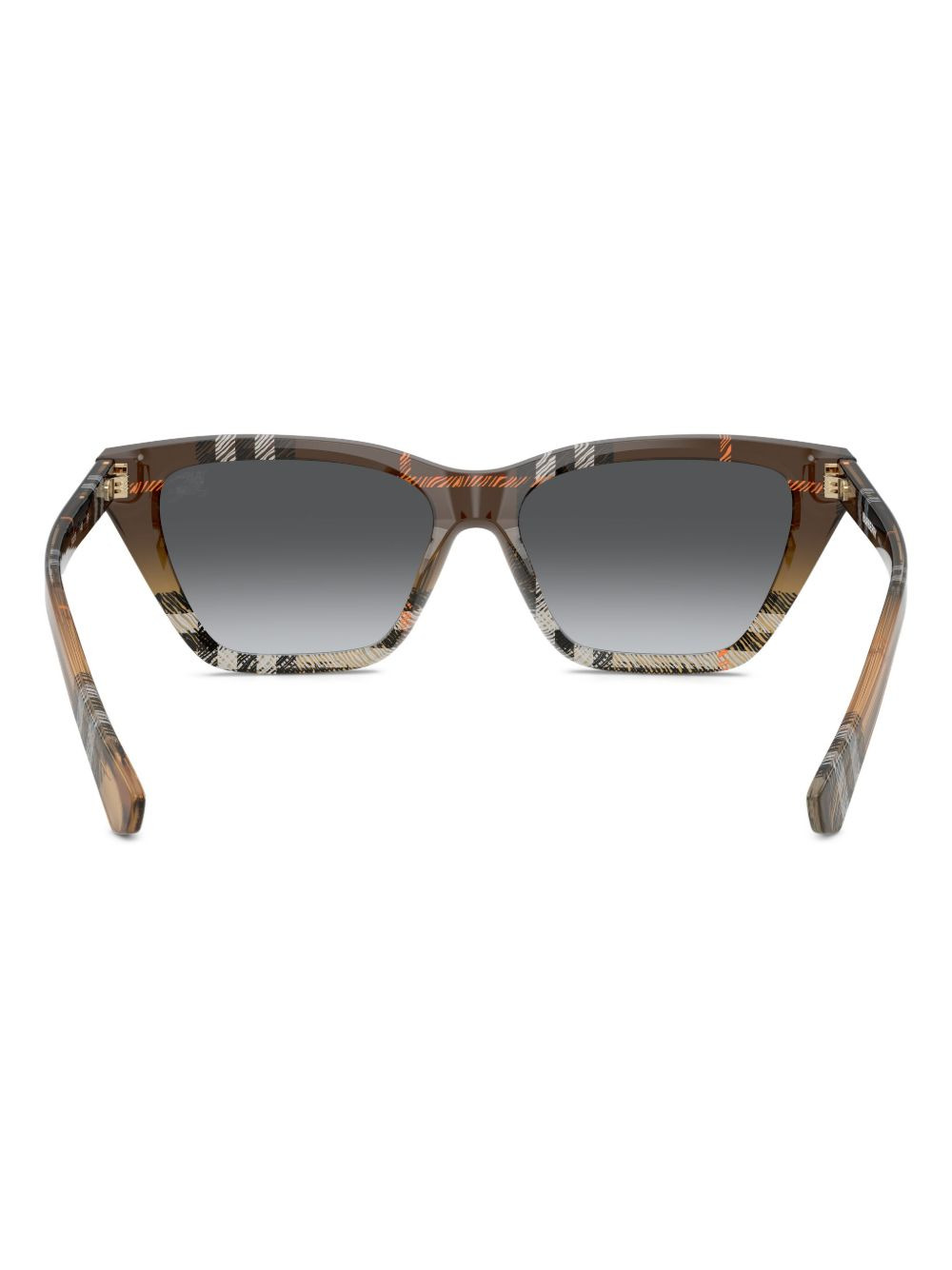 check-pattern cat-eye sunglasses - 4