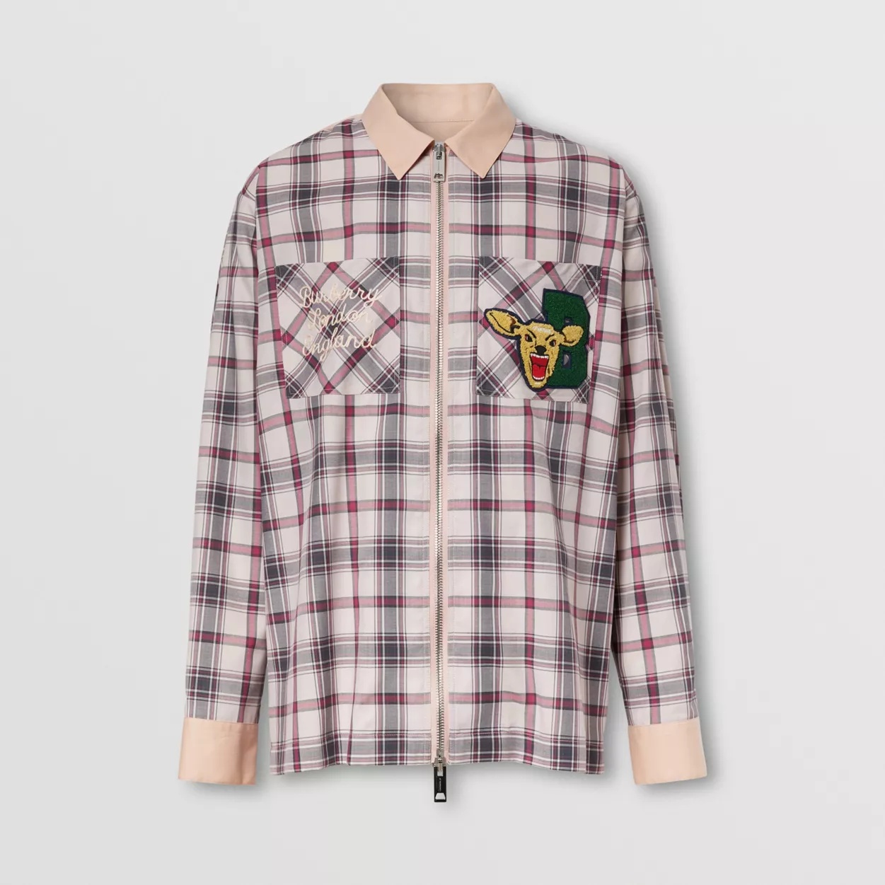 Varsity Graphic Check Technical Cotton Overshirt - 1