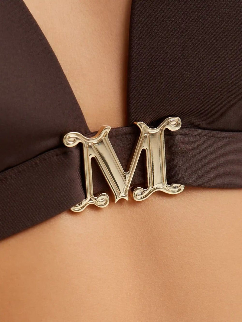 Max Mara logo-letter bikini top outlook