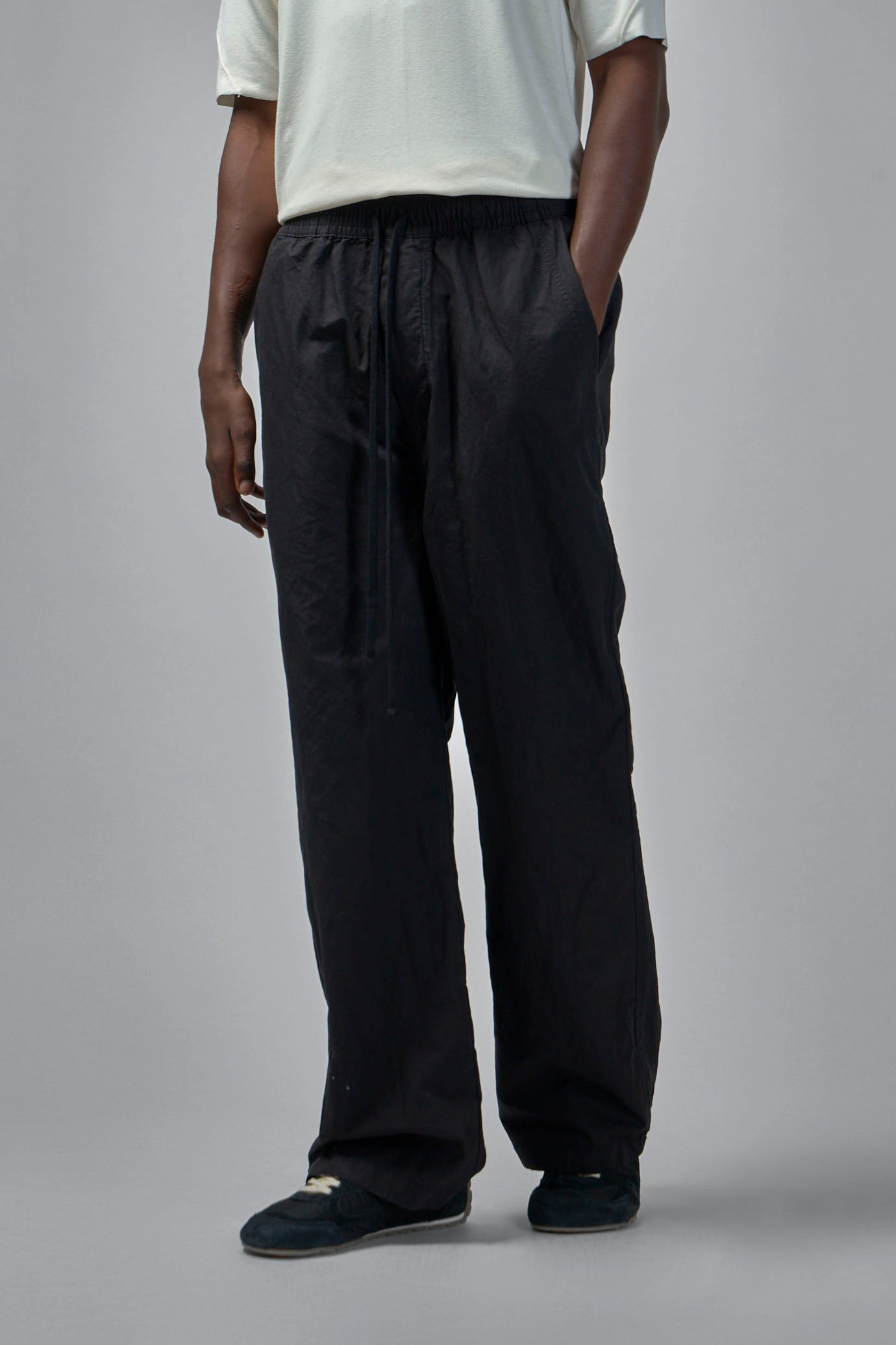 Wide Leg Drawstring Trousers - 4
