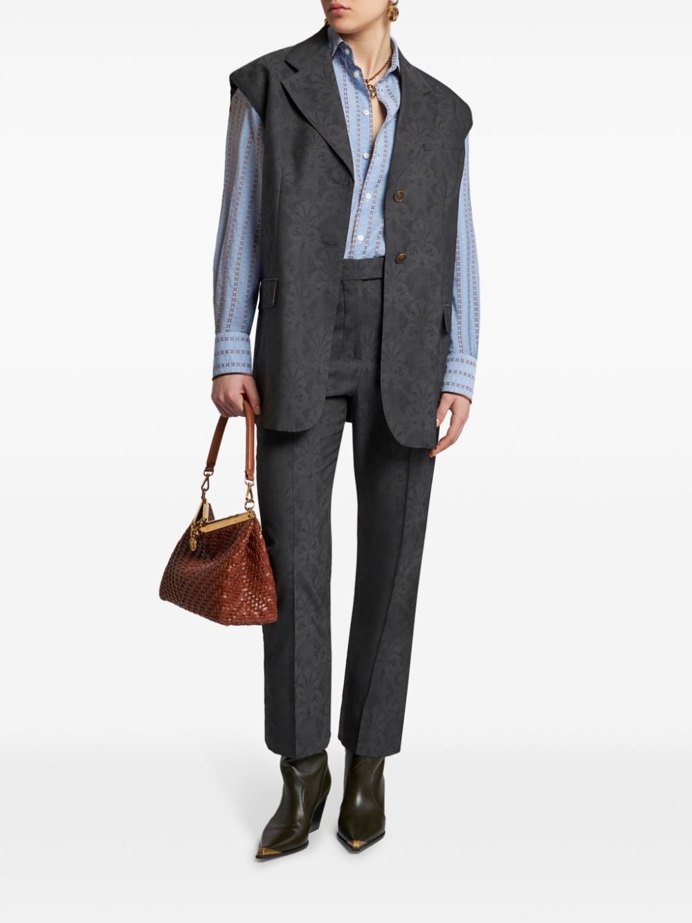 wool jacquard waistcoat - 3