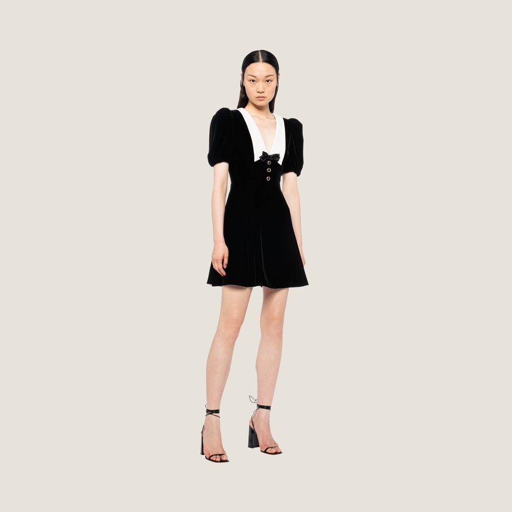 Velvet mini dress - 1