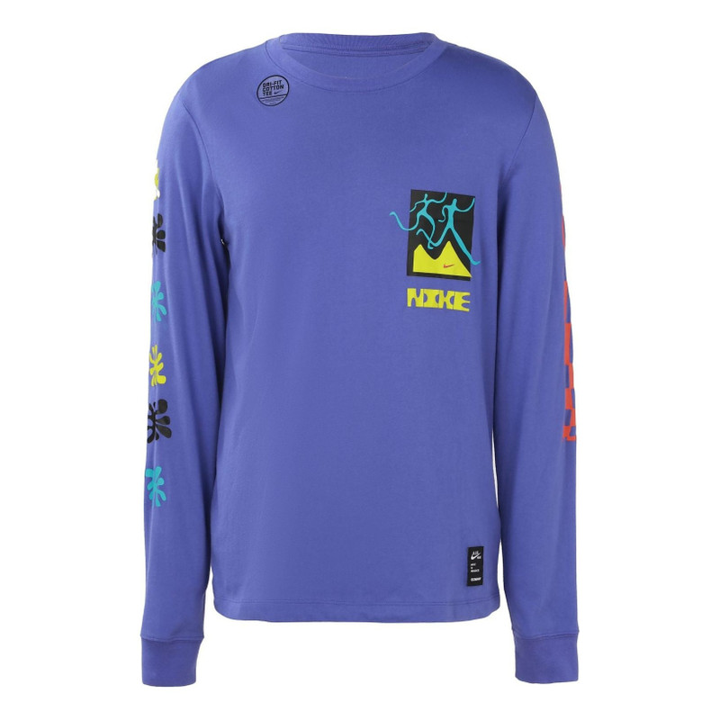 Nike AS U NK Dry Tee LS A.I.R. Rush VIOLET Purple CW0942-554 - 1
