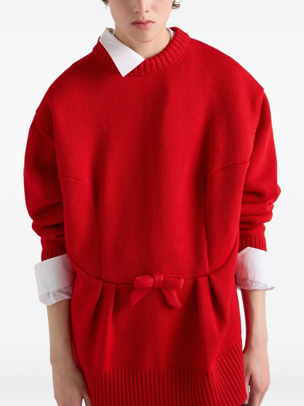 bow-detail sweater - 4