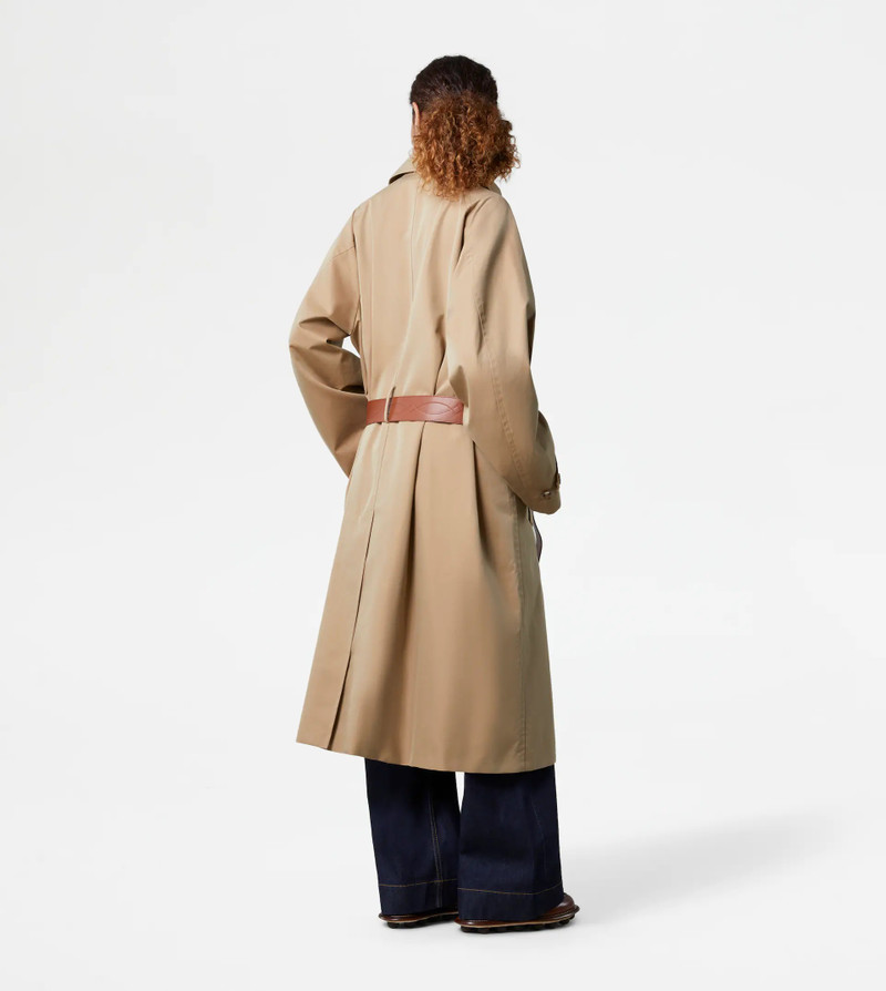 TRENCH COAT WITH LEATHER INSERTS - BEIGE 8
