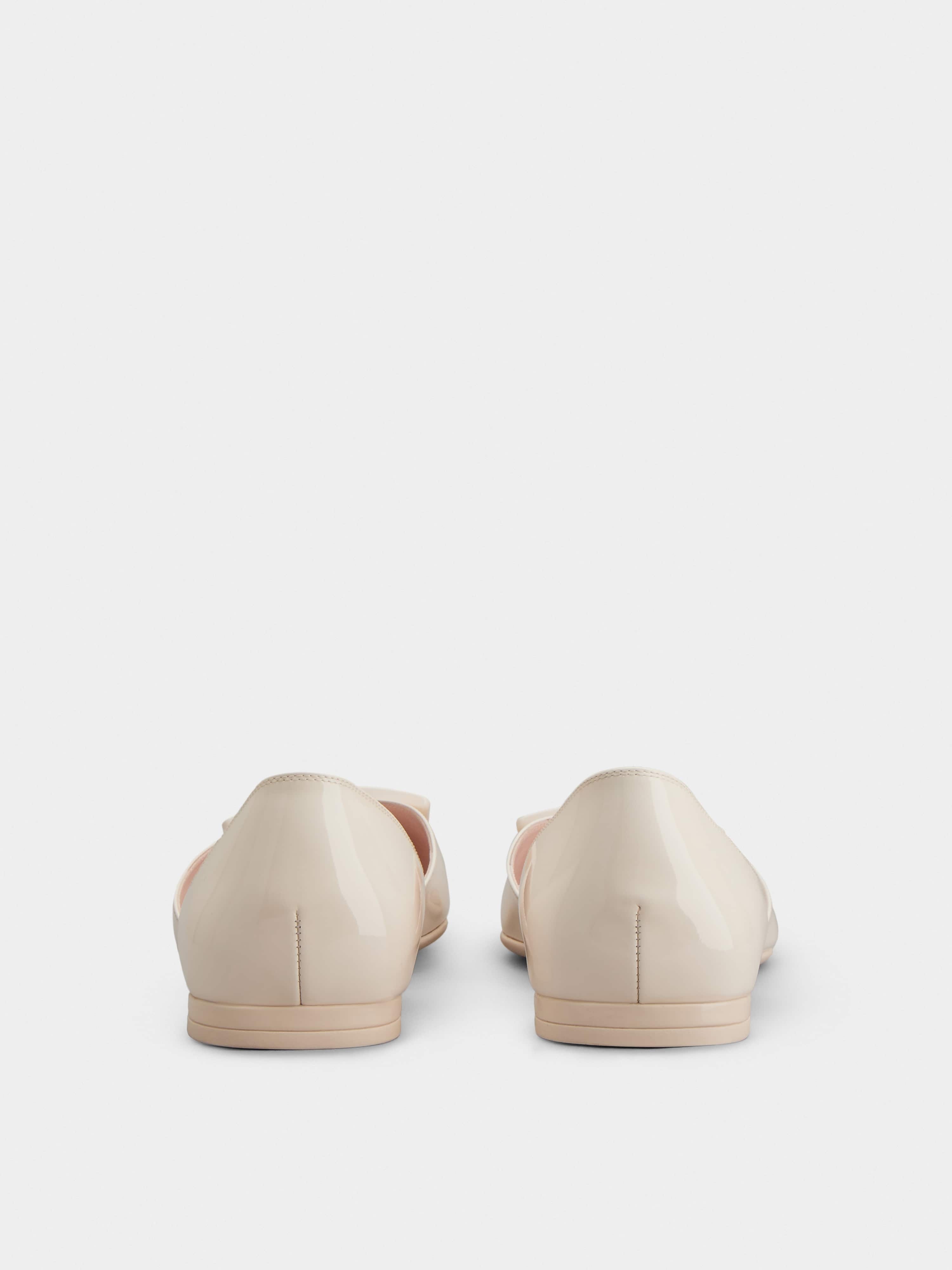 Dorsay Lacquered Buckle Ballerinas in Patent Leather - 5