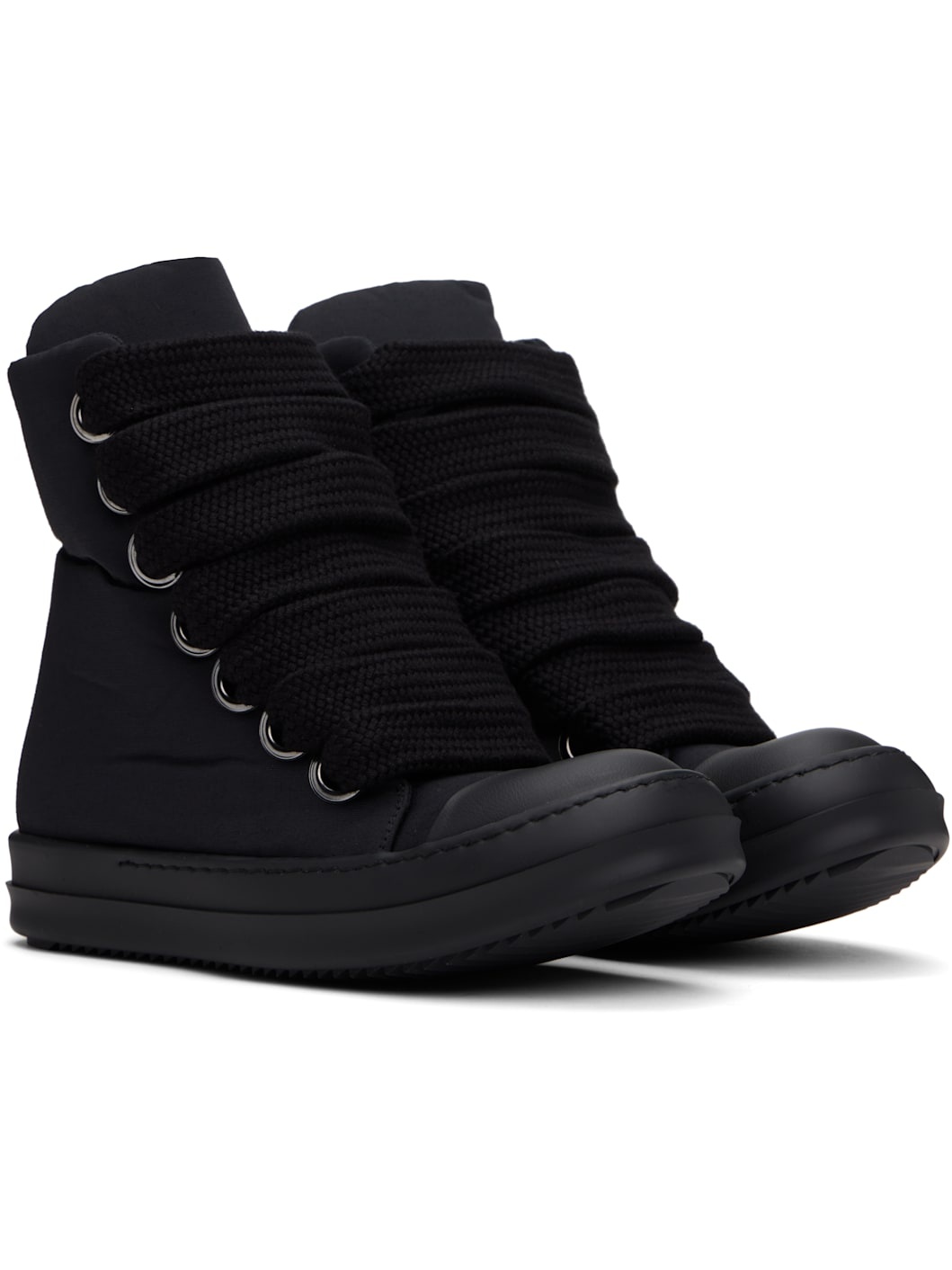 Black Hollywood Jumbo Lace Puffer Sneaks Sneakers - 4