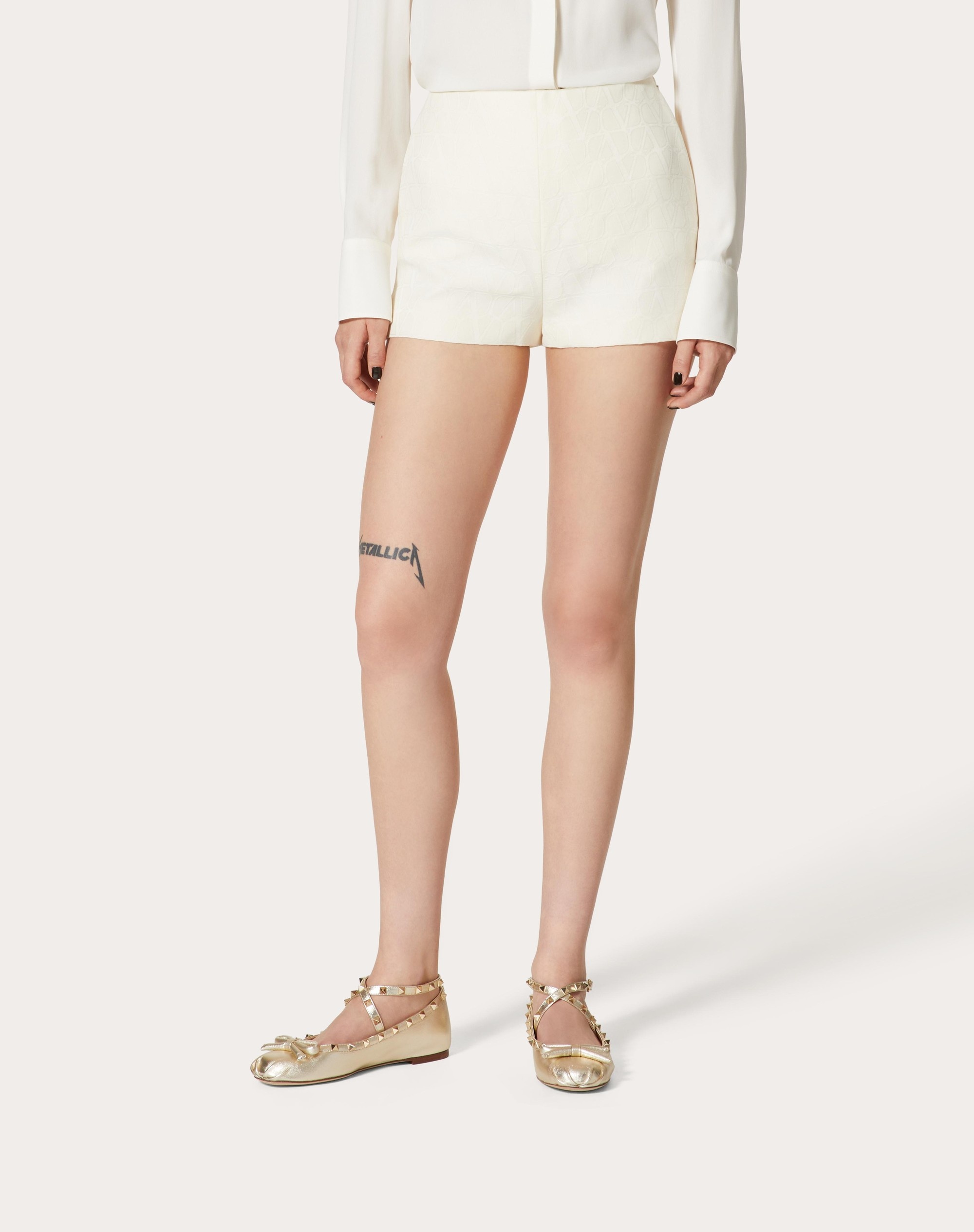 TOILE ICONOGRAPHE CREPE COUTURE SHORTS - 2