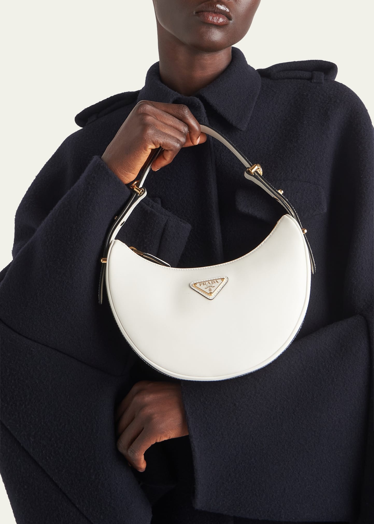 Zip Calf Leather Shoulder Bag - 2