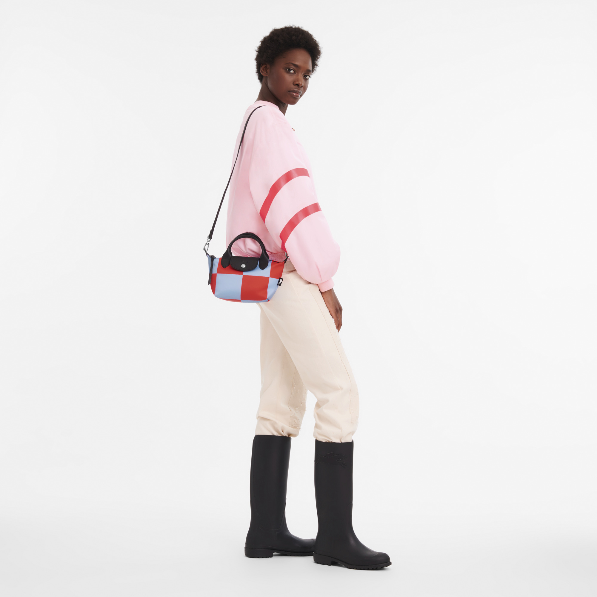 Le Pliage Collection XS Handbag Sky Blue/Red - Canvas - 2