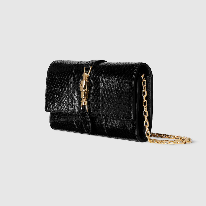 GUCCI Gucci Jackie anaconda wallet on chain outlook