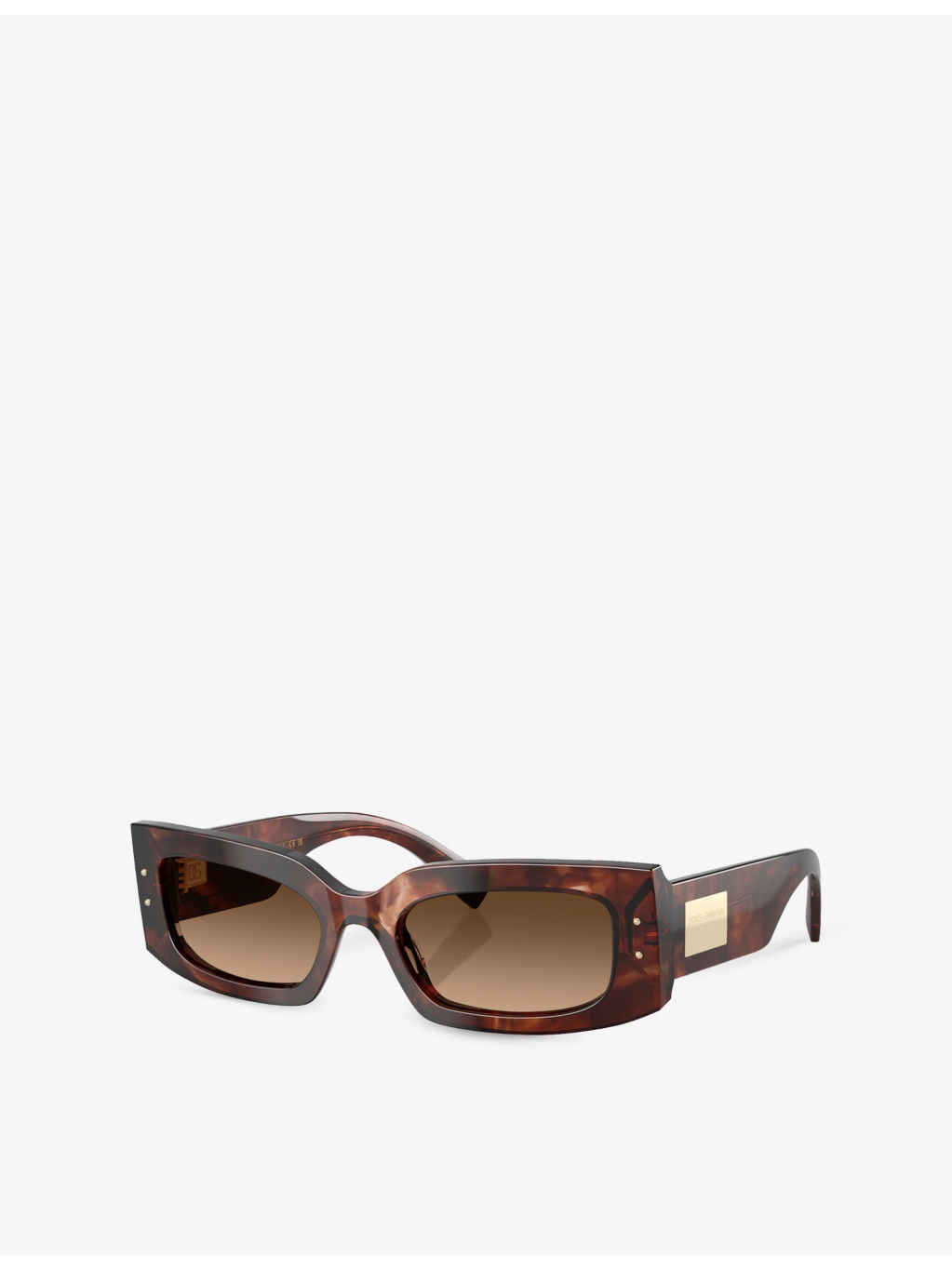 DG4479 Rectangle-Frame Tortoiseshell Acetate Sunglasses - 2