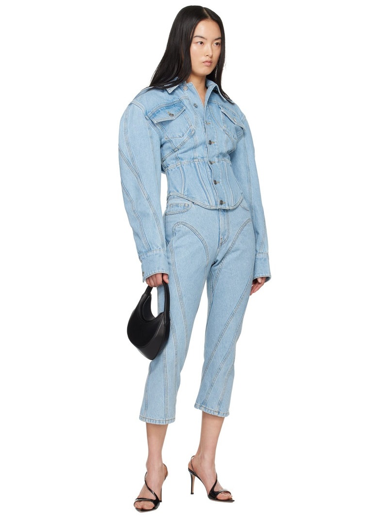 MUGLER Blue Capri Jeans outlook