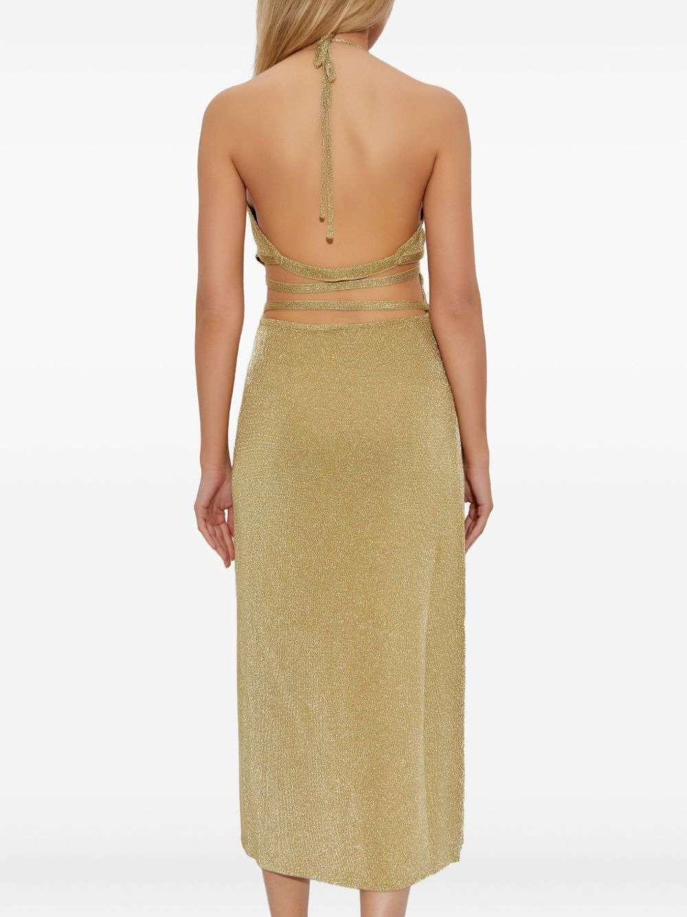 halterneck buckled dress - 4