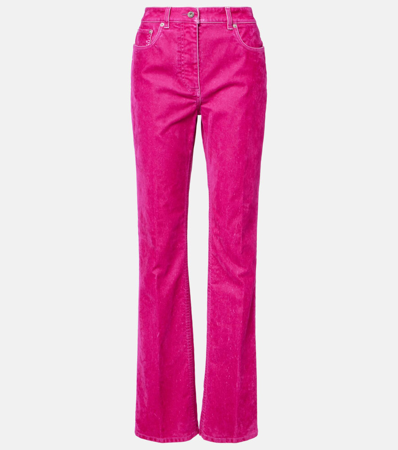 Cotton-blend drill straight pants - 1