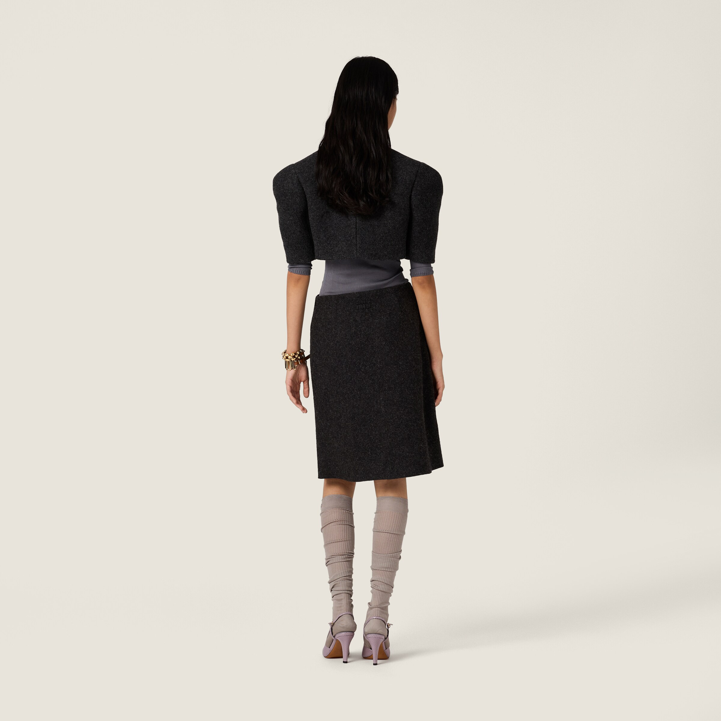 Light Shetland wool bolero jacket - 3
