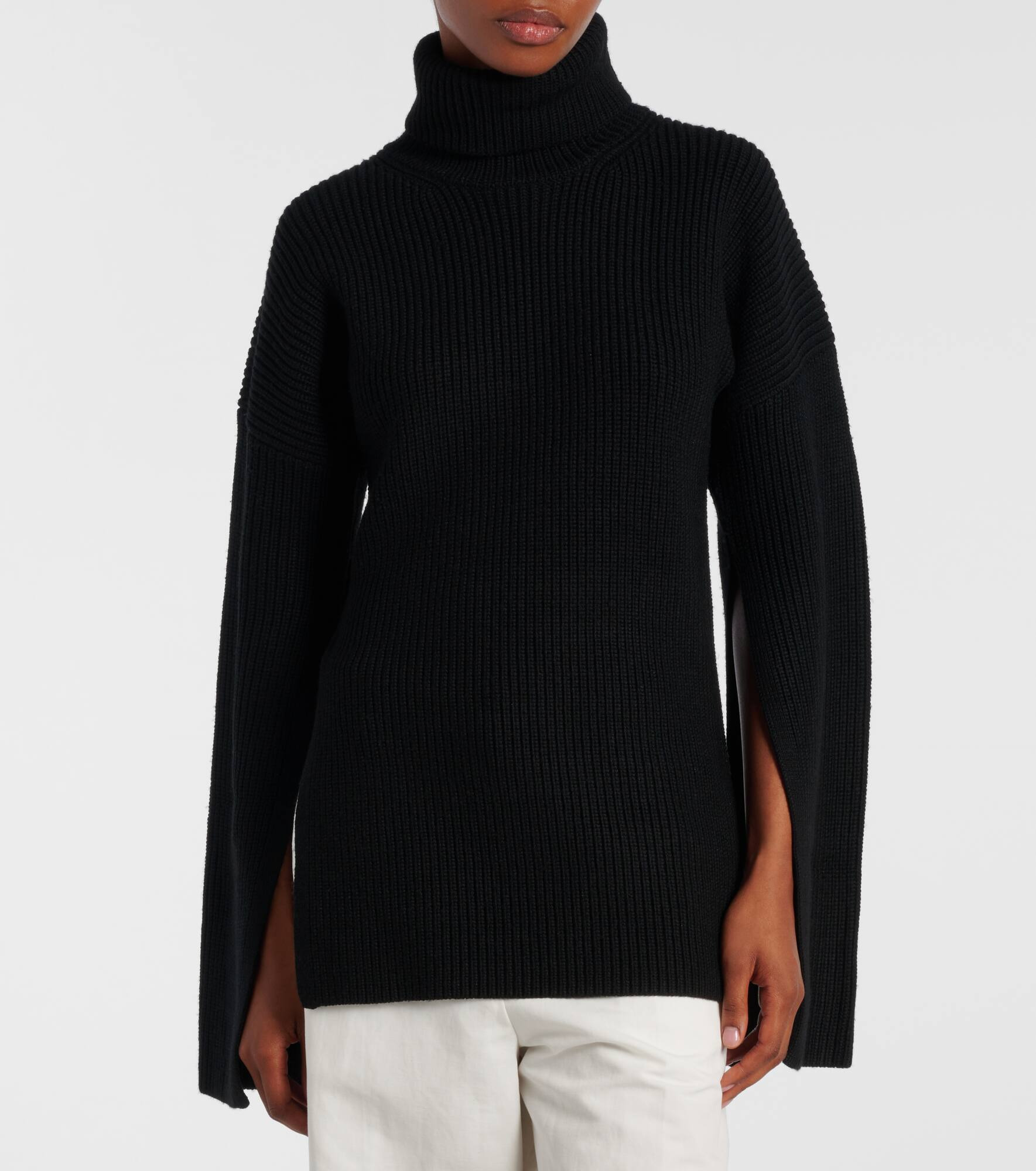 Ribbed-knit wool turtleneck sweater - 6