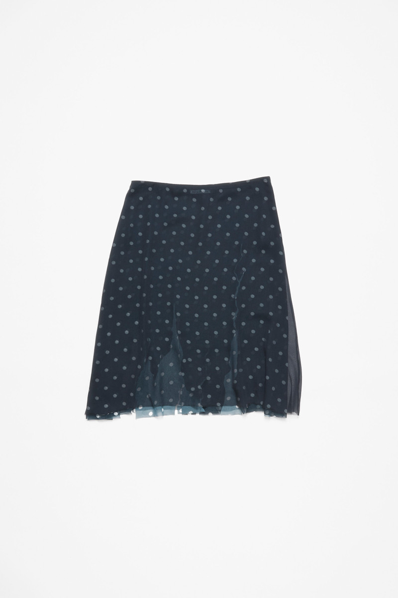 Mesh layered skirt - Navy/white - 1
