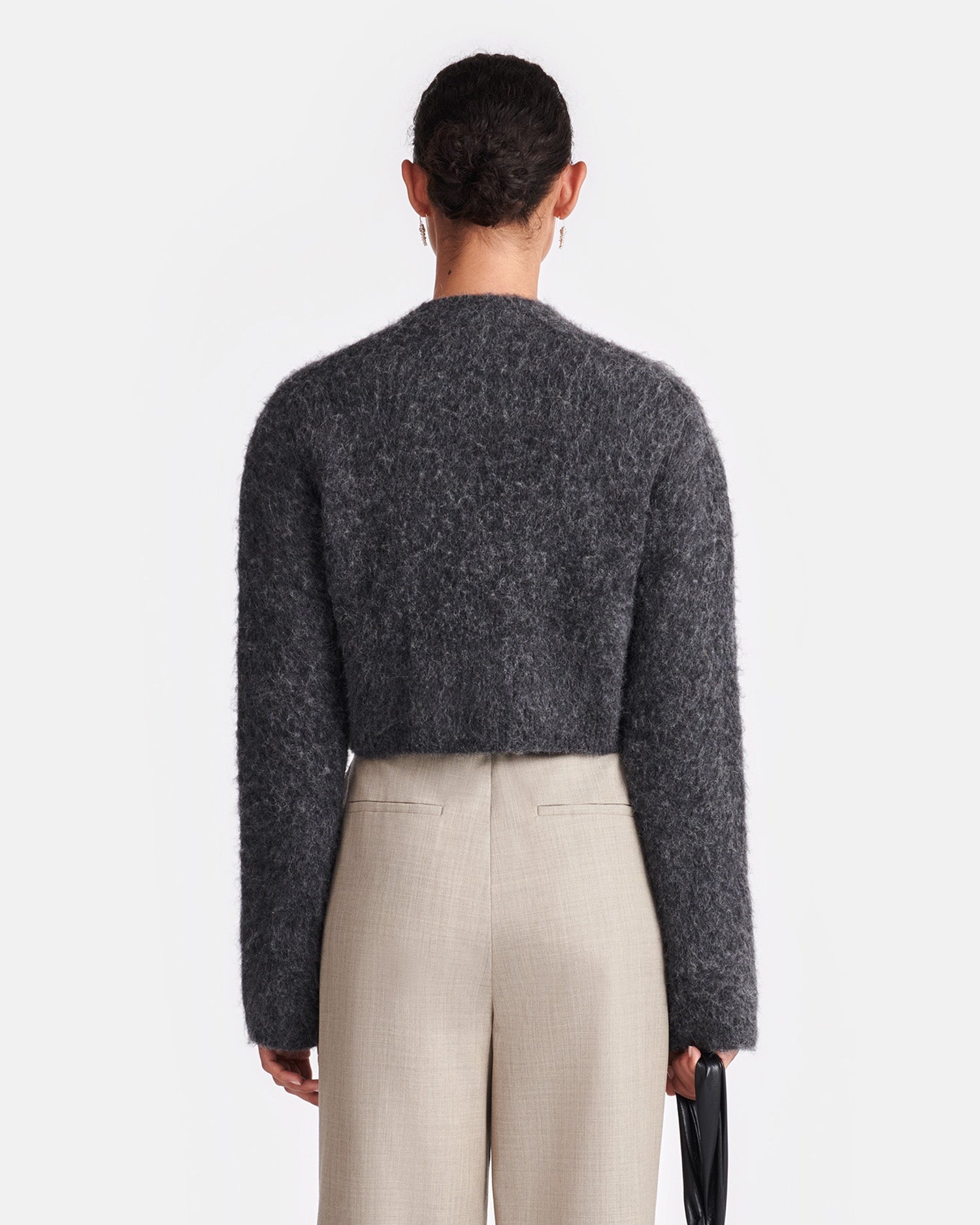Cropped Brushed-Alpaca Cardigan - 3