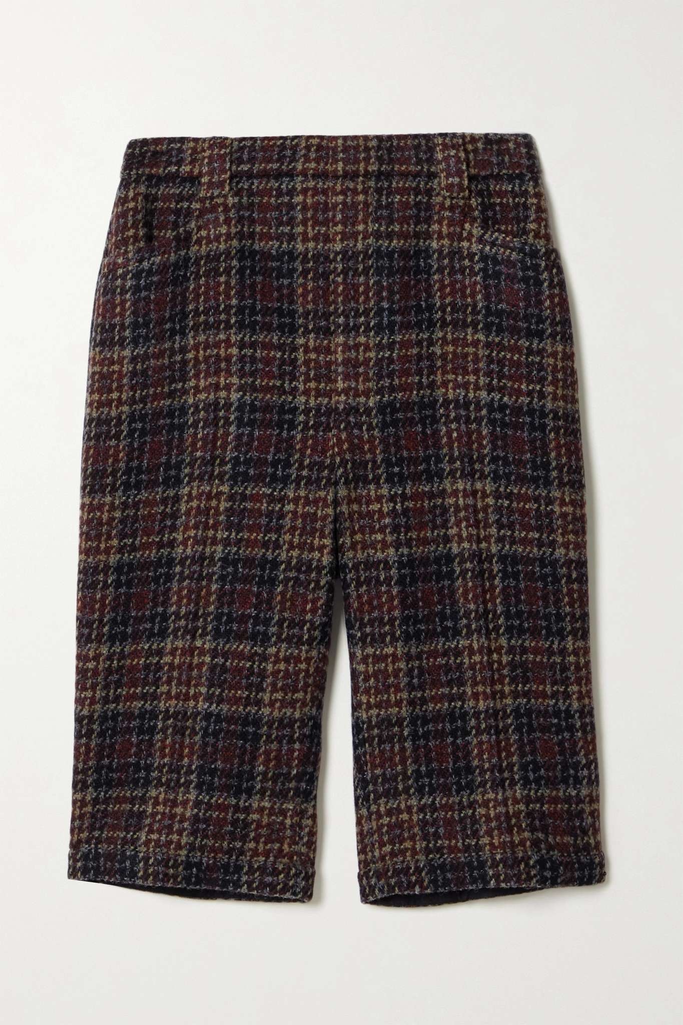 Checked wool shorts - 1