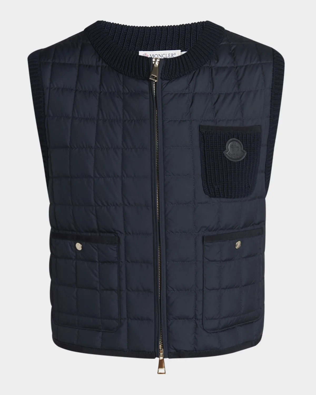 Quilted Down Vest - 1