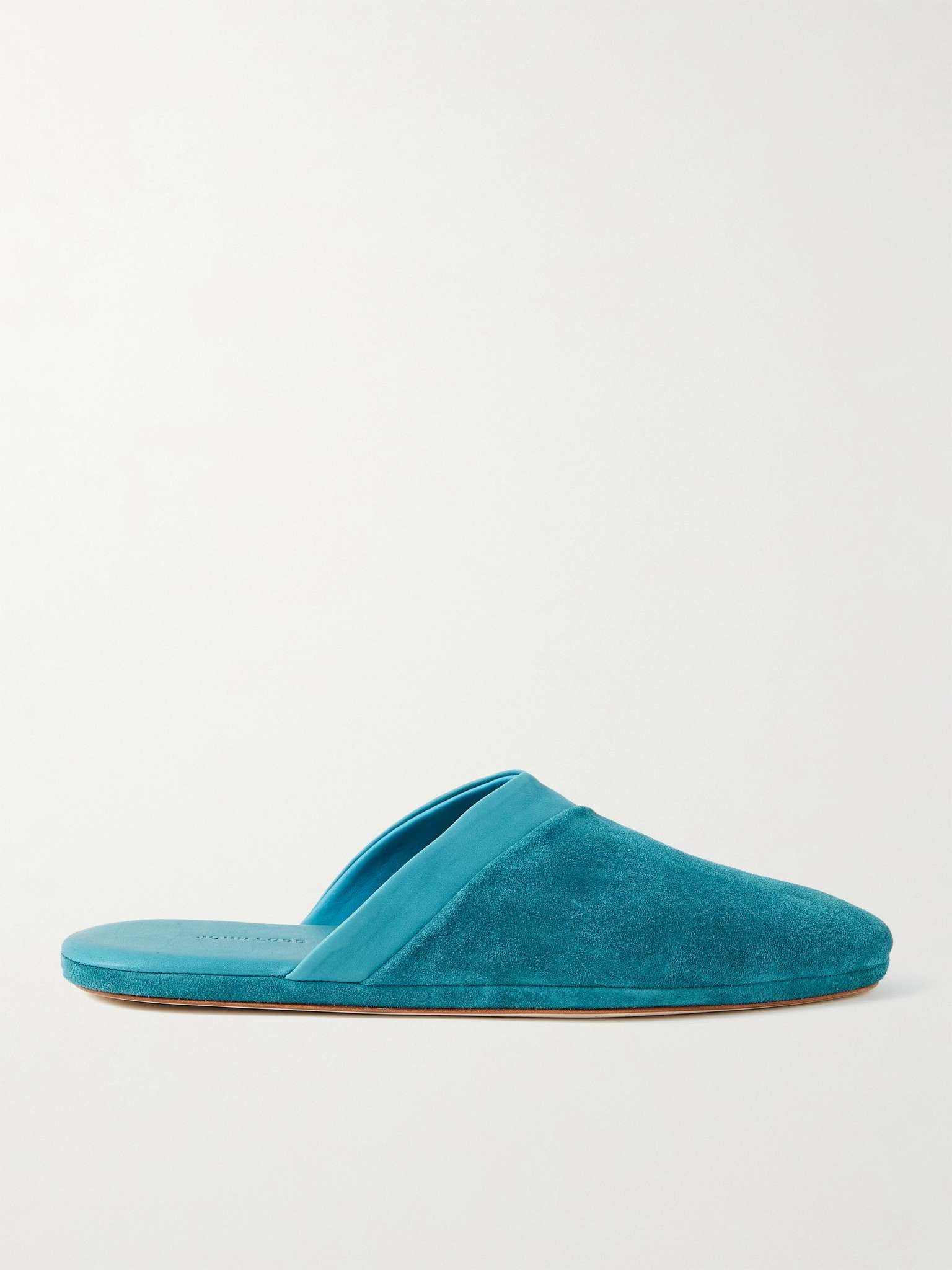 Knighton Leather-Trimmed Suede Slippers - 1