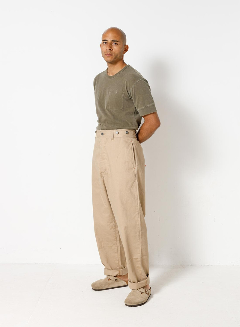 Railroad Pant Cotton Twill in Tan 3
