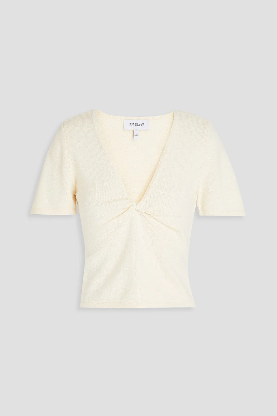 Leanna twist-front cotton-blend top - 1