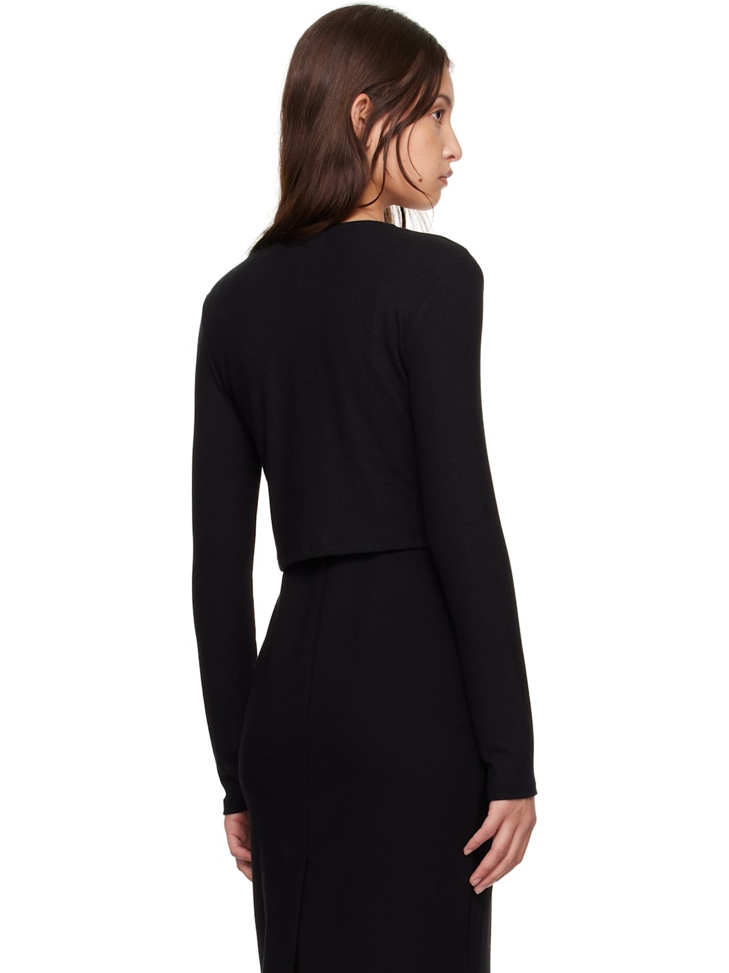 Black Lauren Crop II Cardigan - 3
