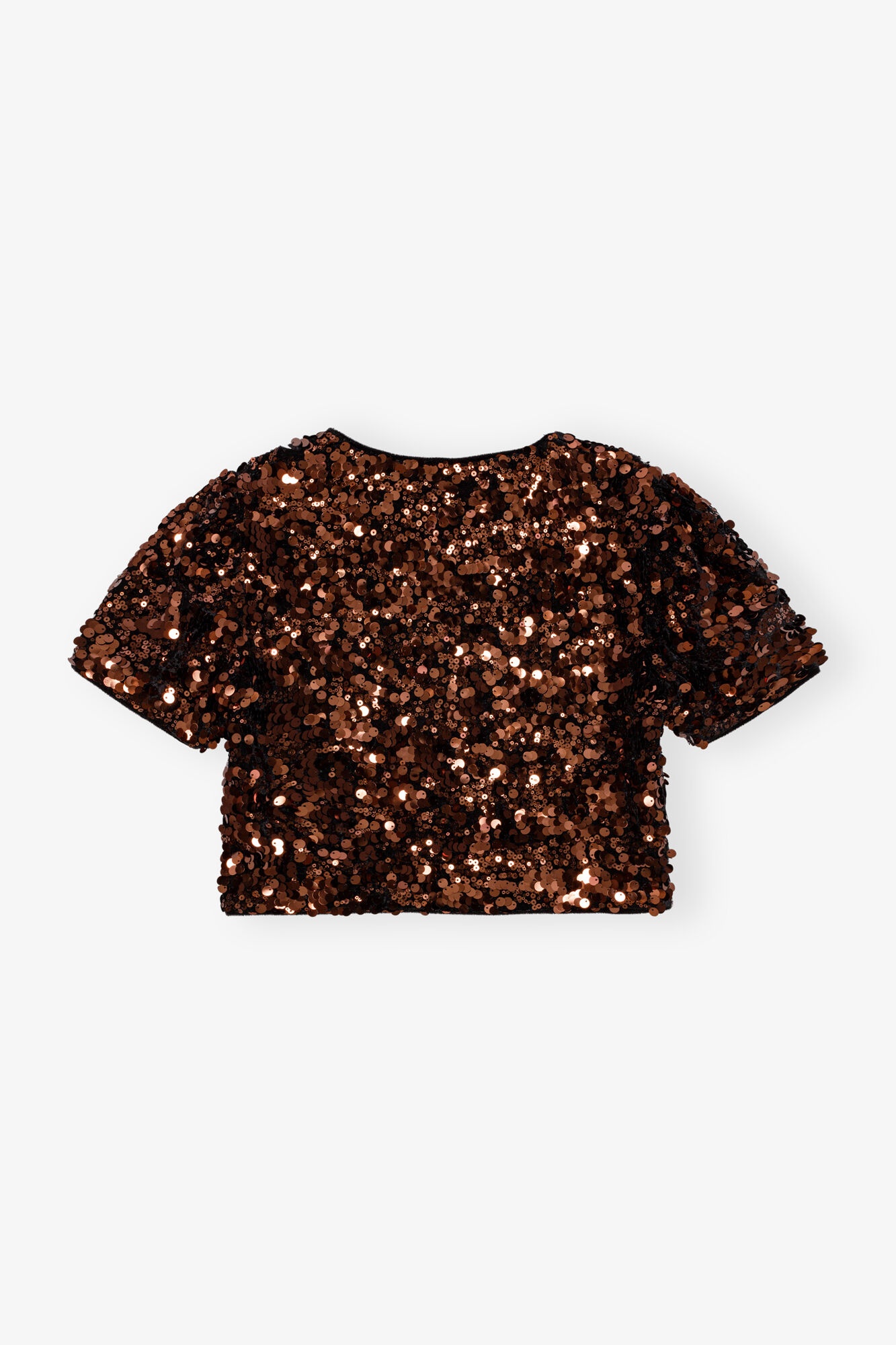 BROWN SEQUINS BLOUSE - 6
