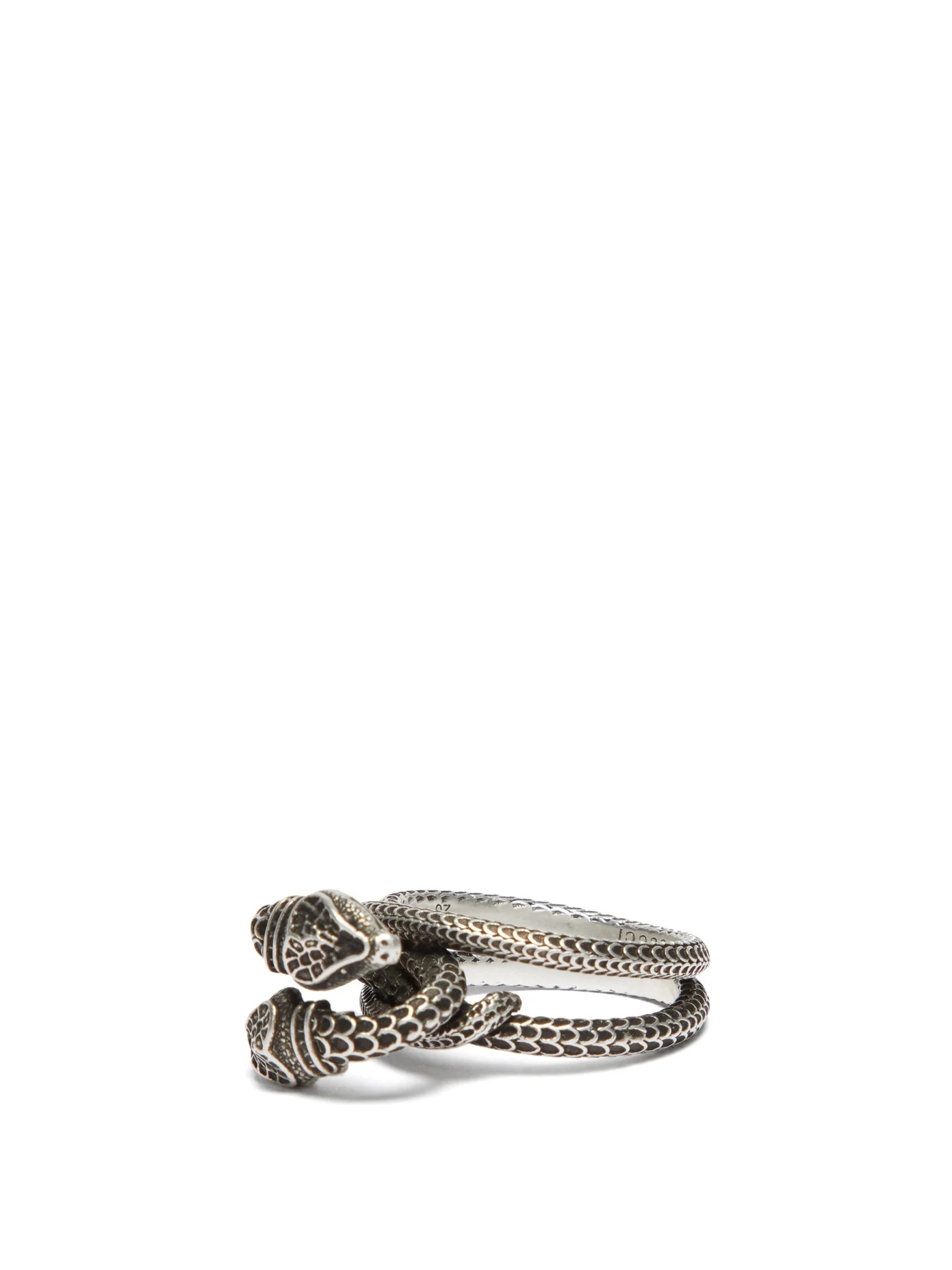 Garden snake sterling-silver wrap ring - 3