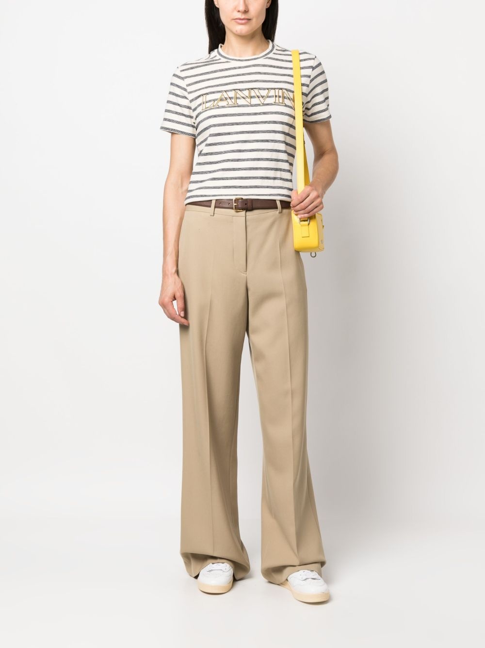 logo-print striped T-shirt - 2