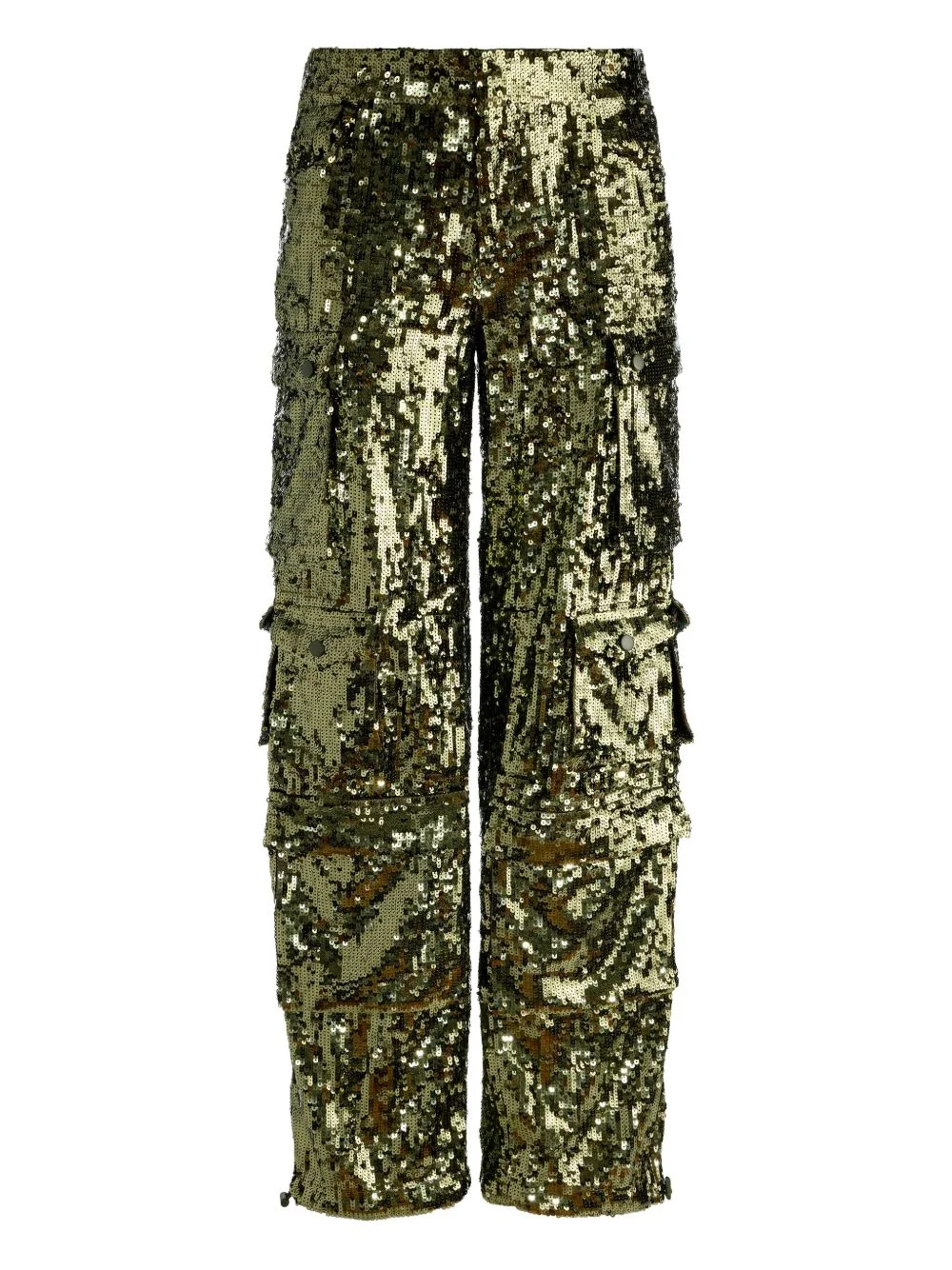 sequinned cargo trousers - 1