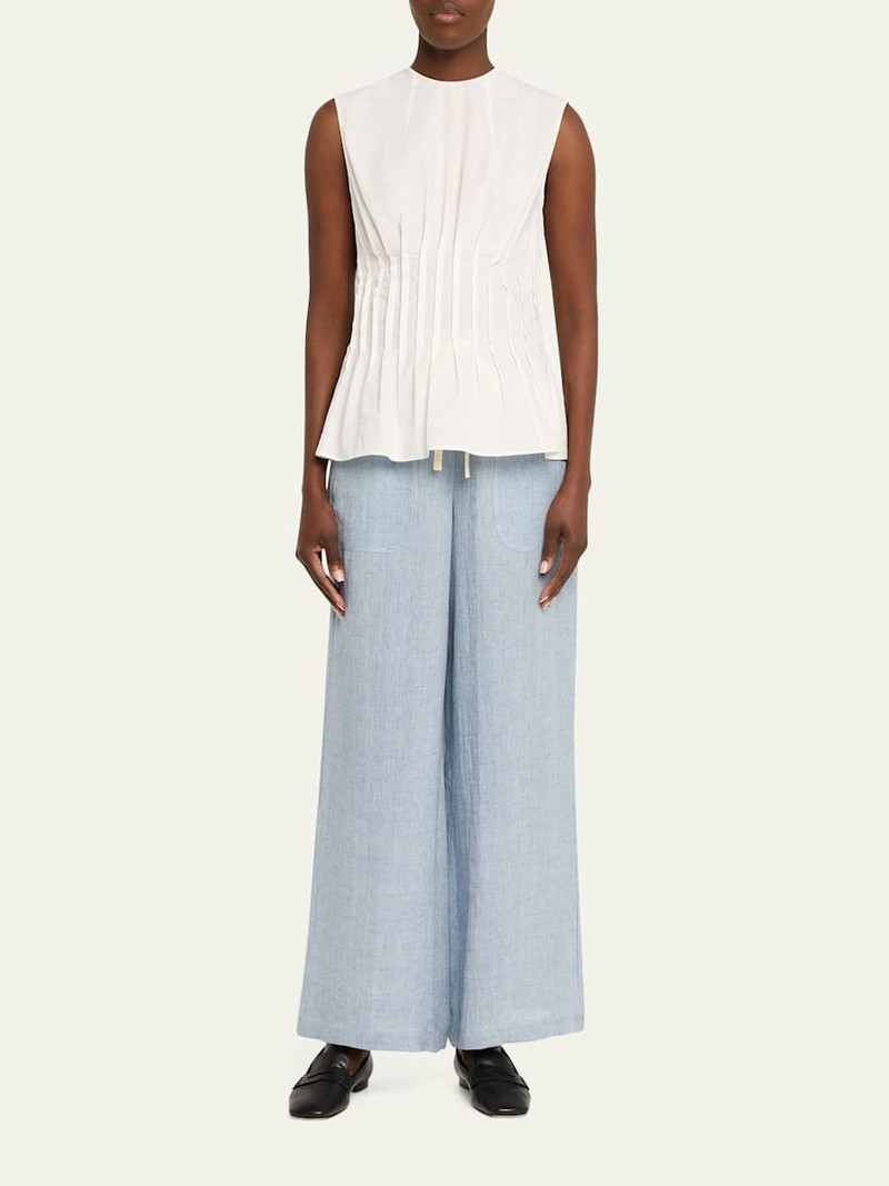TWP Main St. Washed Hemp Denim Wide-Leg Pants outlook