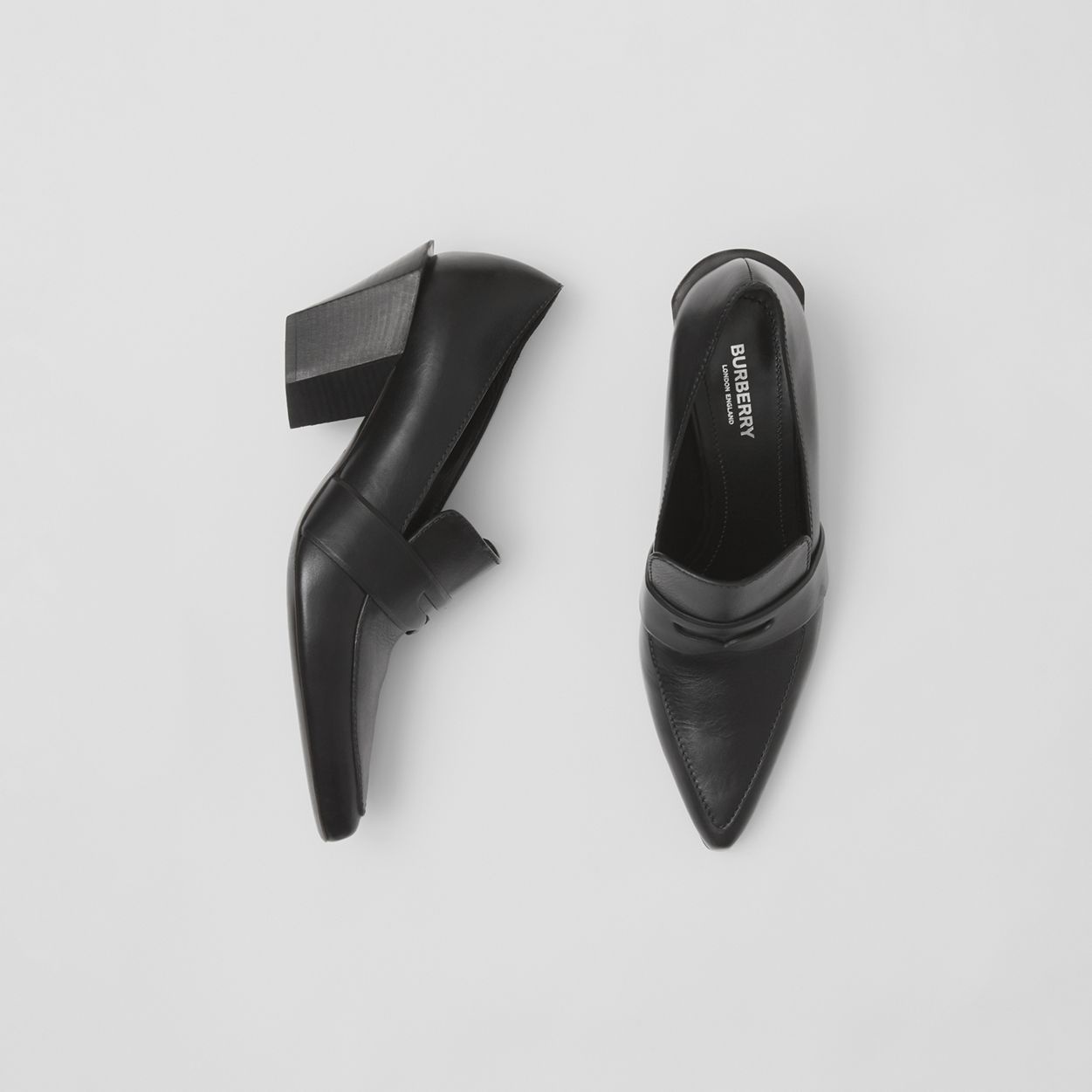 Leather Heeled Loafers - 2