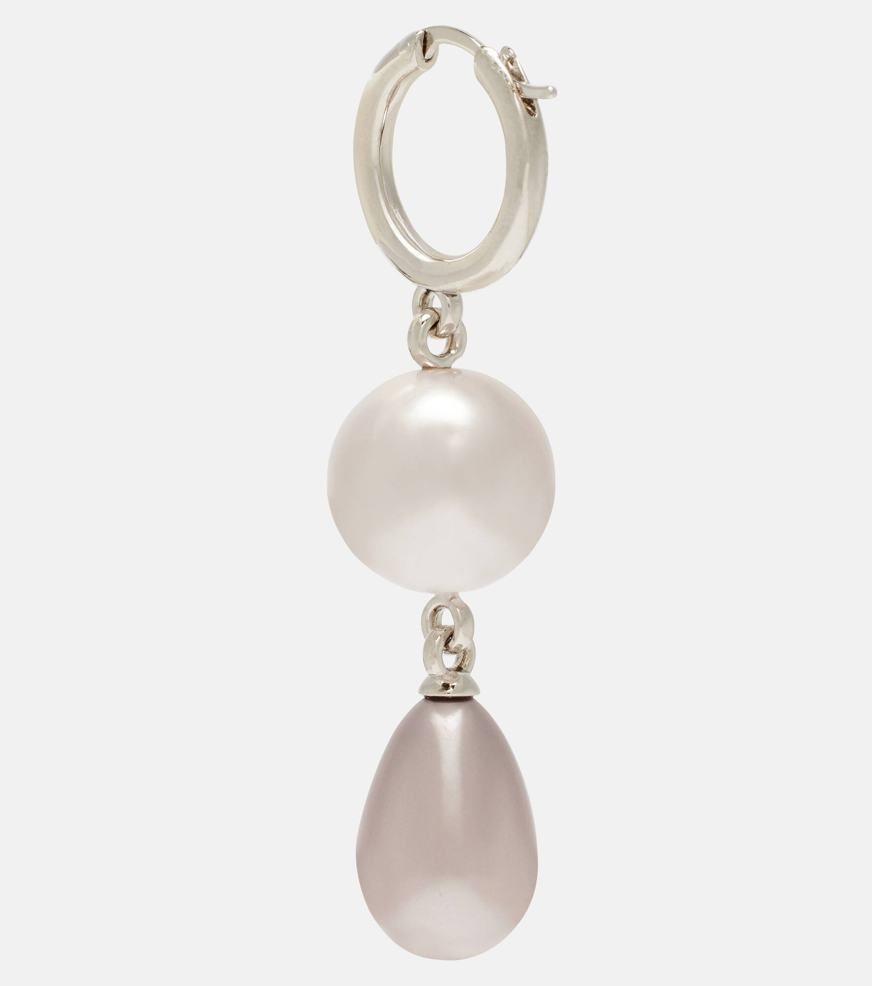 Martha Orb faux pearl drop earrings - 5