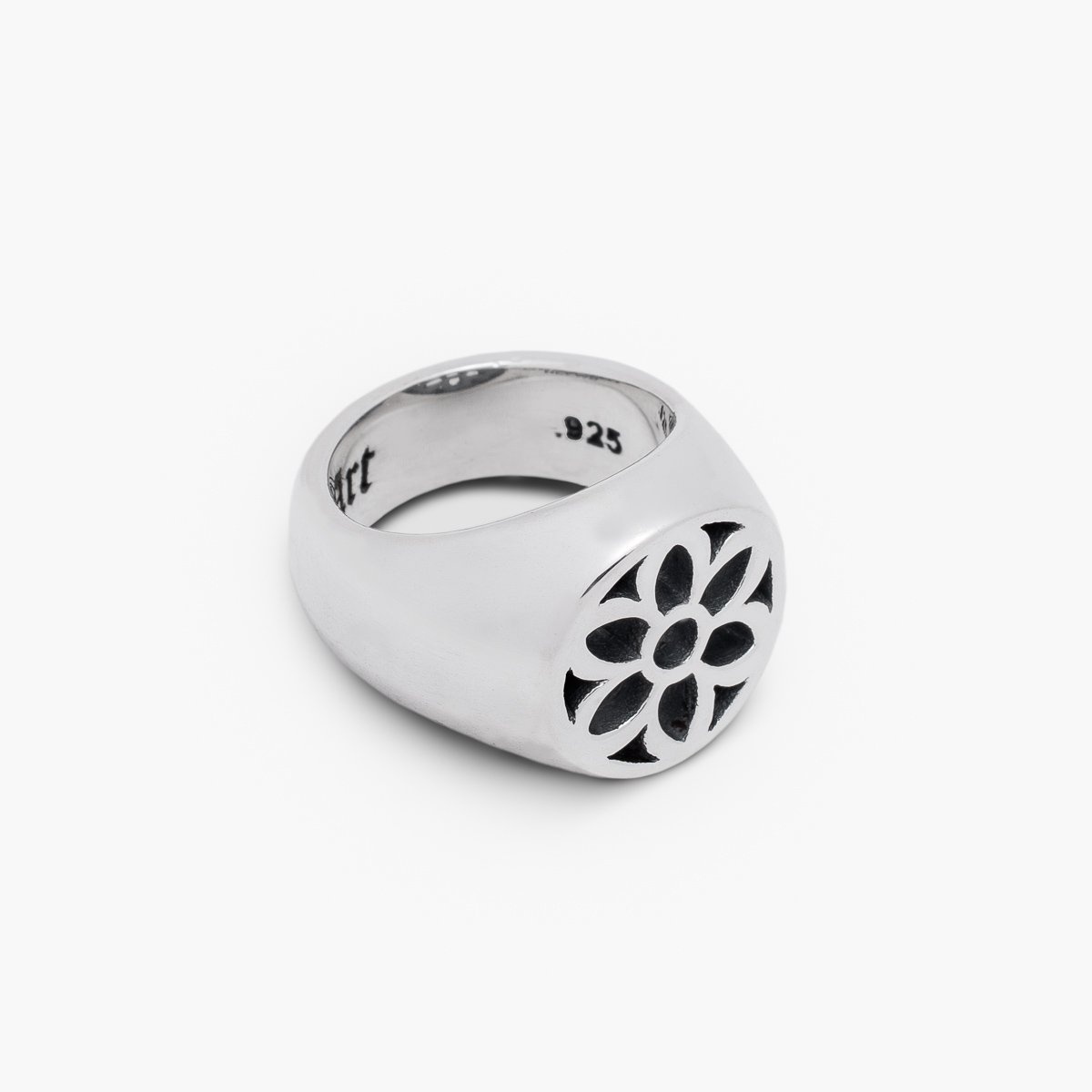 RS-SIGNET GOOD ART HLYWD Rosette Signet Ring - Sterling Silver - 1