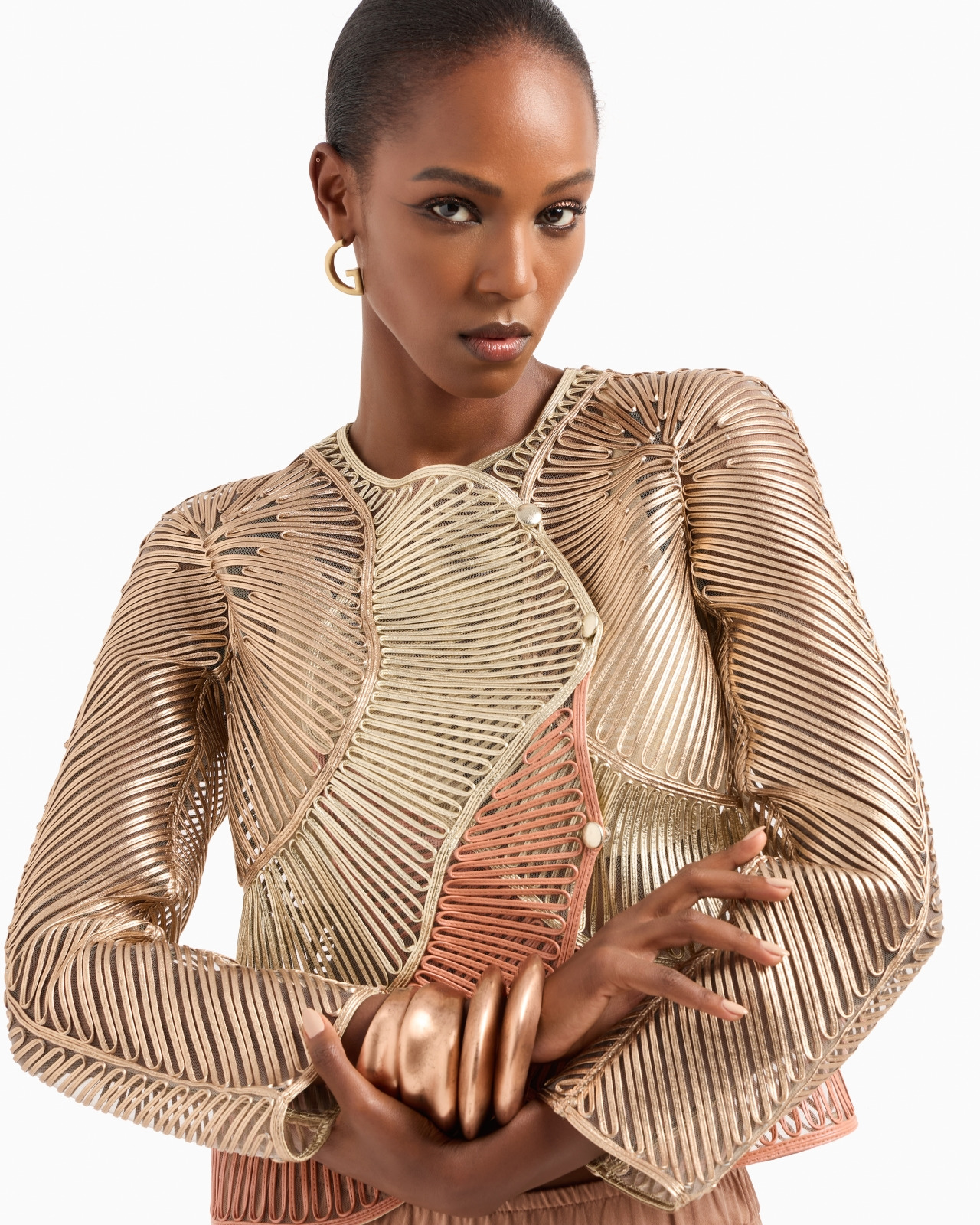 PEARLISED NAPPA-LEATHER JACKET - 6