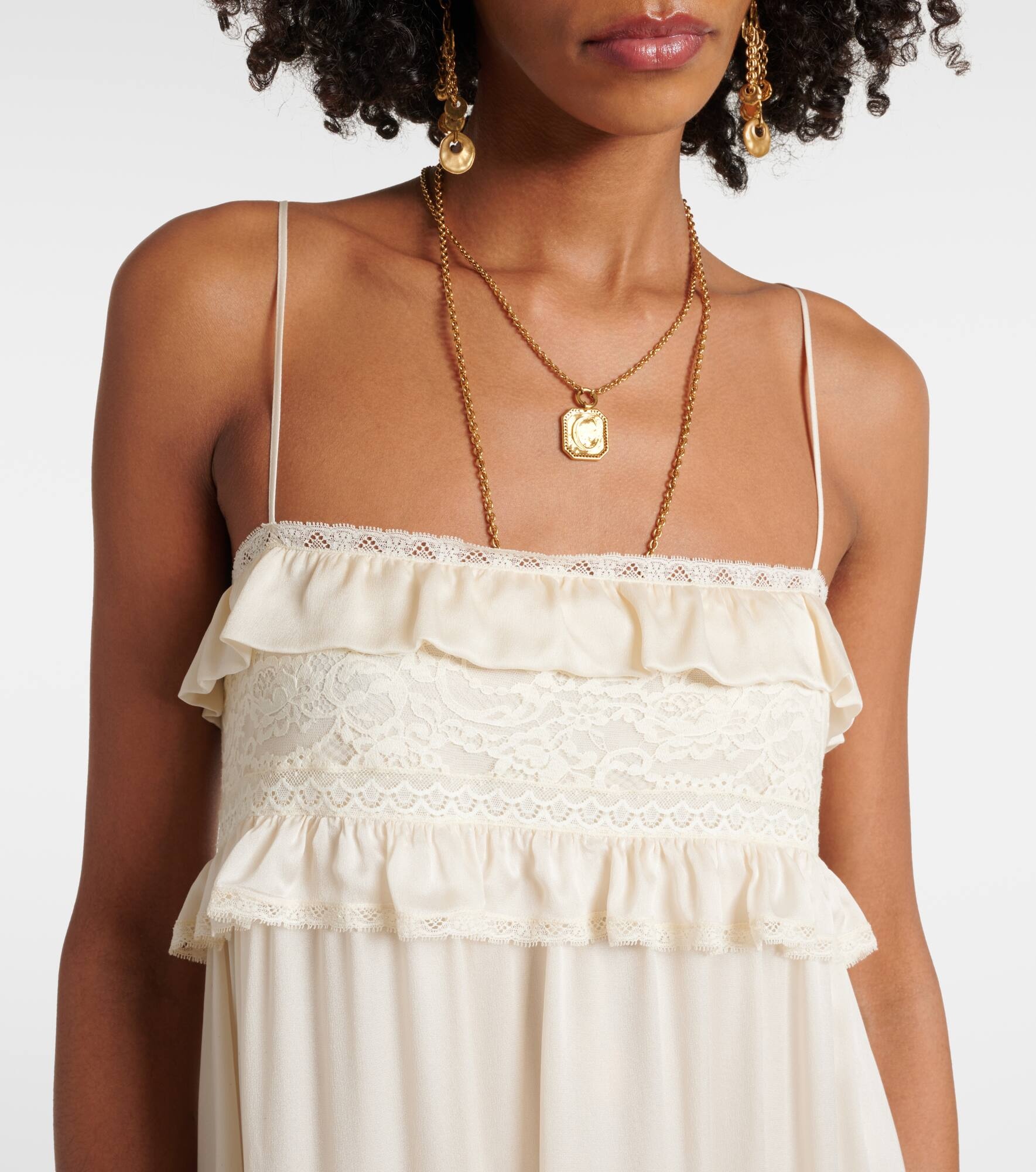 Silk midi dress - 4