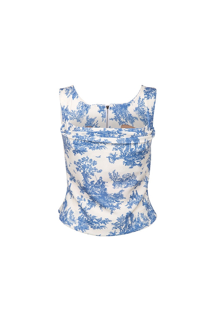 IMOGENE CORSET - BLUE TOILE - 1