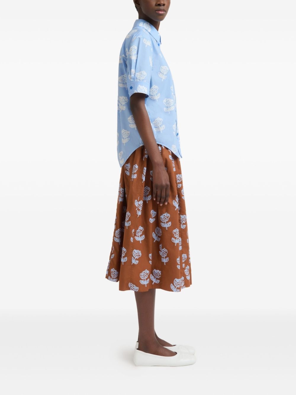 Sprayed Roses-print shirt - 2