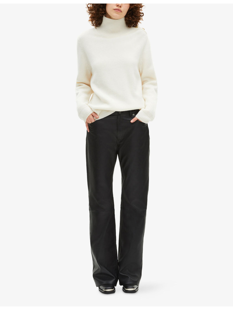 The Kooples Button-Neck Long-Sleeve Wool Jumper outlook