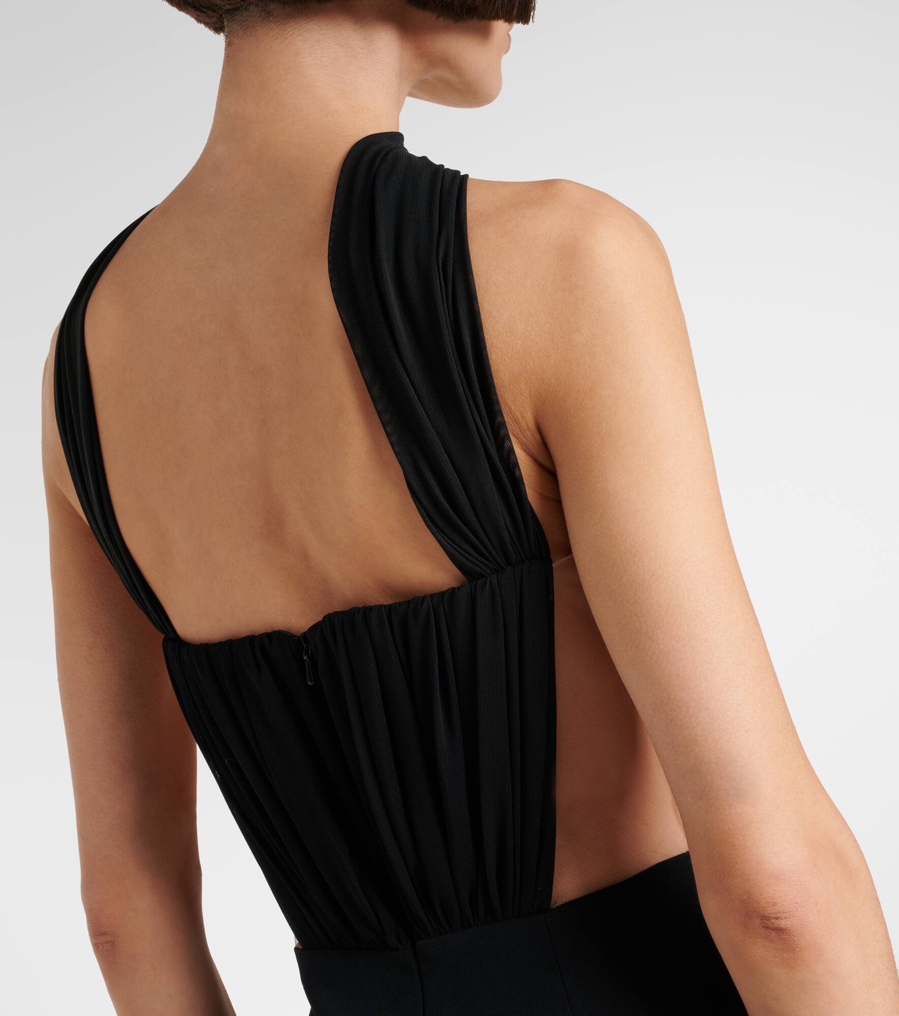 Scarf-detail ruched minidress - 6