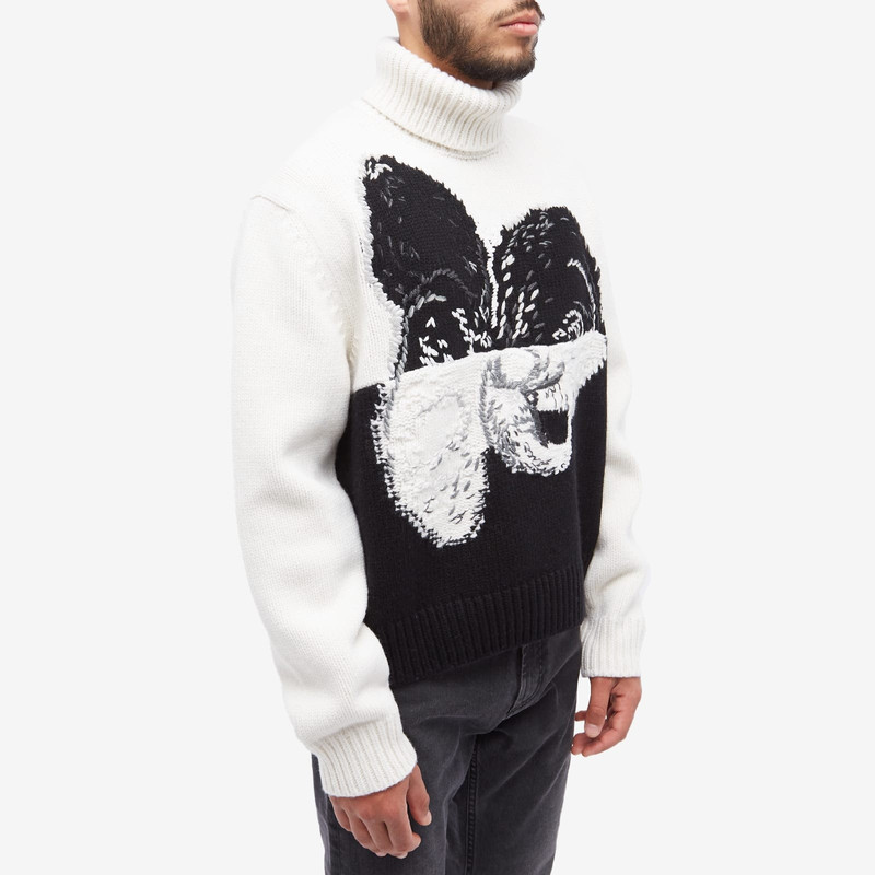 Alexander McQueen Alexander McQueen Orchid Intarsia Roll Neck Knit outlook