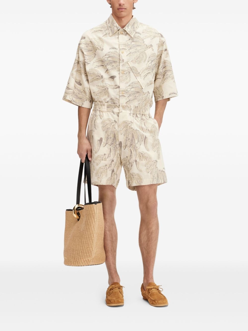 patterned-jacquard shorts - 2